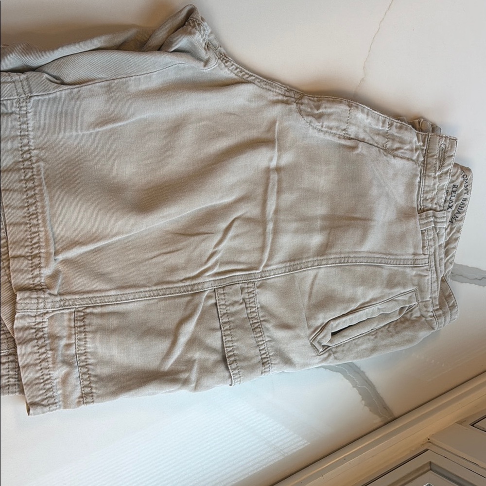 Tommy Bahama Tan Cargo Shorts Cotton Blend